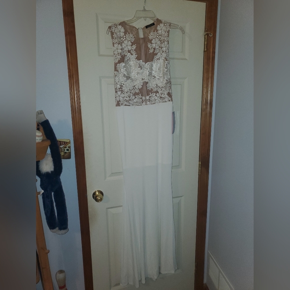 PromGirl Dresses Ivory Lace Prom Dress Size Medium Promgirl Poshmark